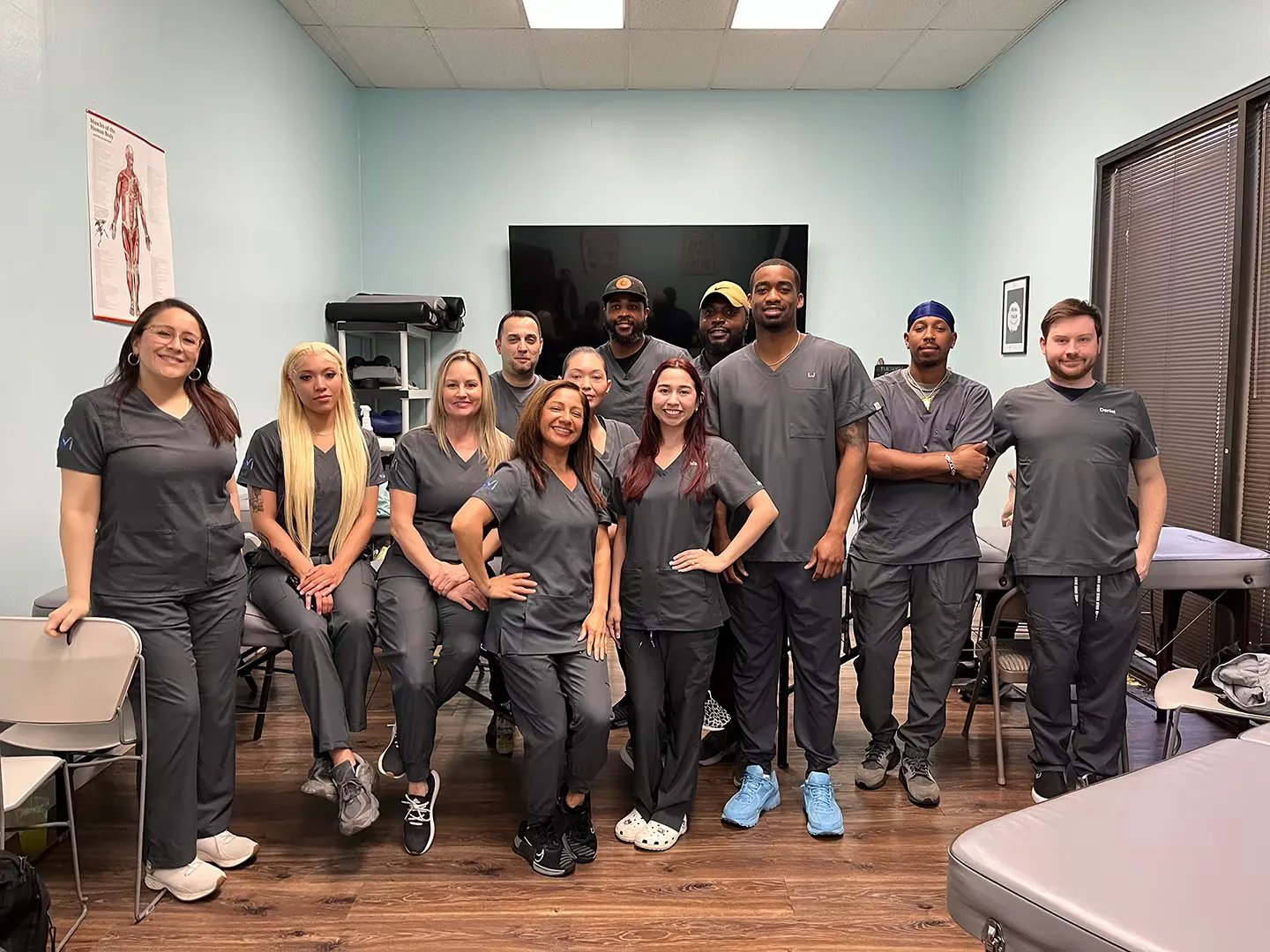 Students part of our night time class schedule