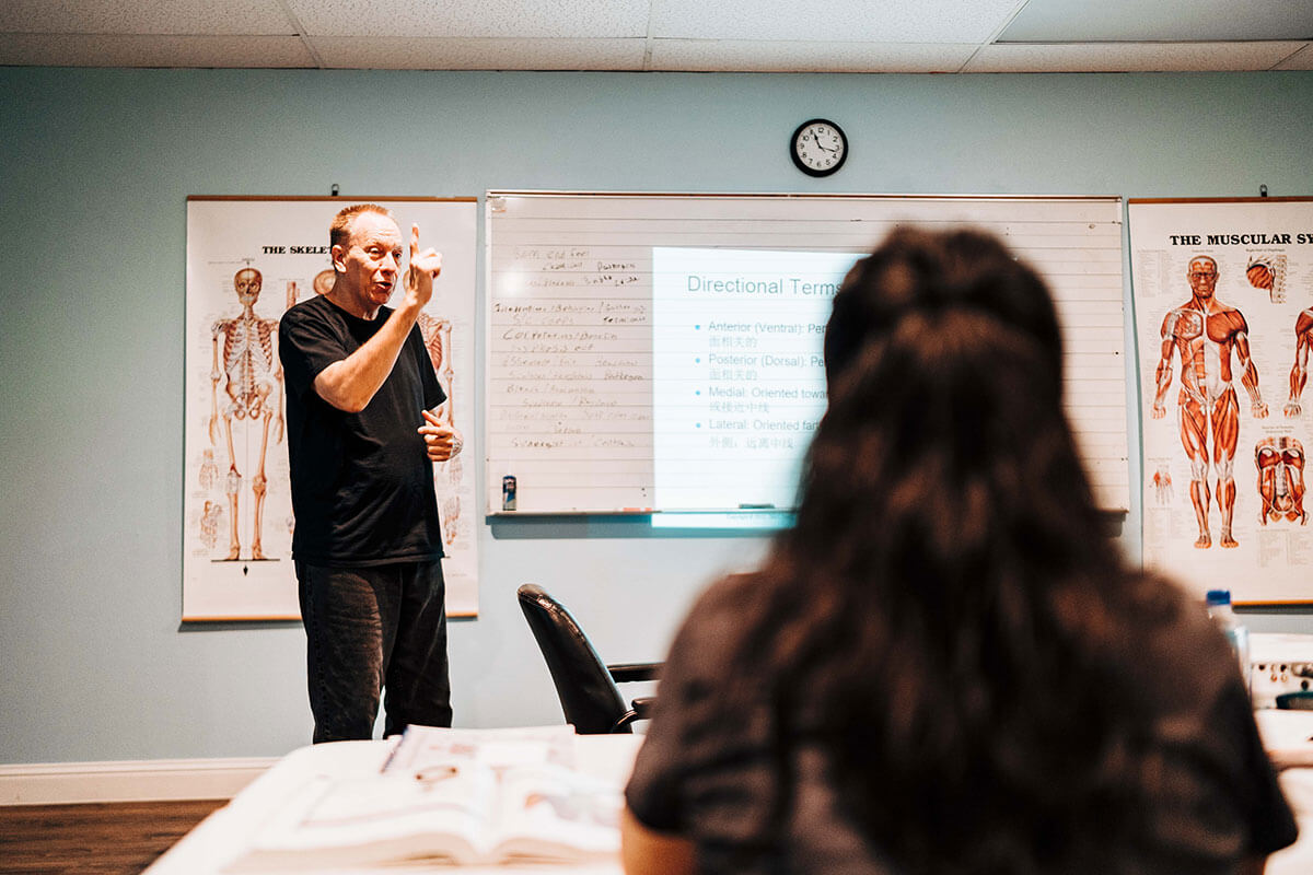 Glen, our instructor, teaching Anatomy and Physiology